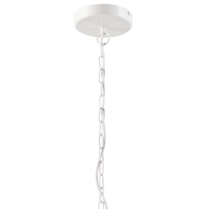 Lampadario a sospensione con catena GINA 5xE27/60W/230V bianco