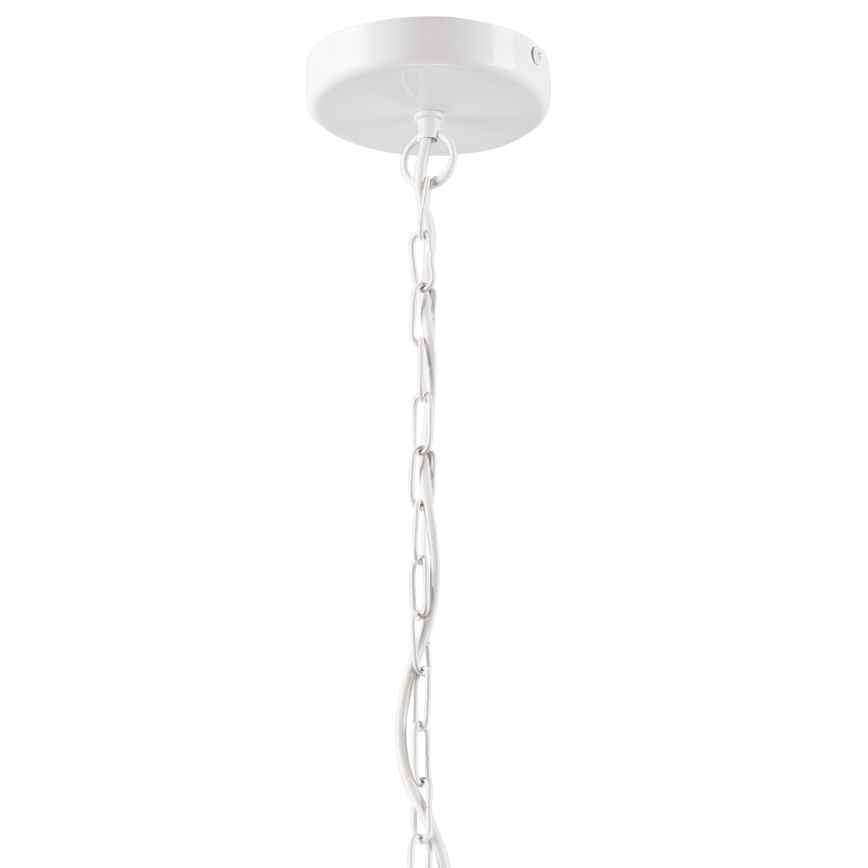 Lampadario a sospensione con catena GINA 5xE27/60W/230V bianco