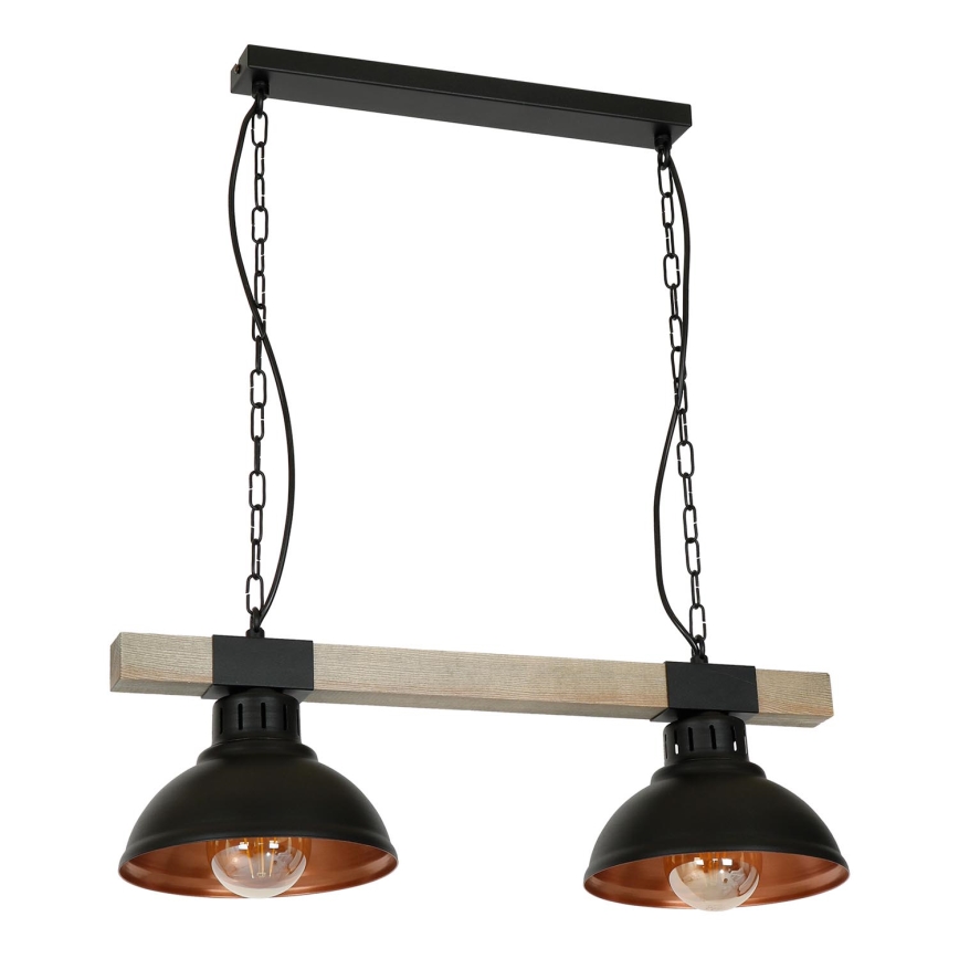 Lampadario a sospensione con catena HAKON 2xE27/60W/230V