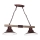 Lampadario a sospensione con catena JOSE 2xE27/60W/230V pino
