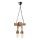 Lampadario a sospensione con catena KOS 2xE27/60W/230V faggio