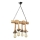 Lampadario a sospensione con catena KOS 4xE27/60W/230V faggio