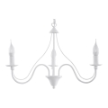 Lampadario a sospensione con catena MINERWA 3 3xE14/40W/230V bianco