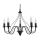 Lampadario a sospensione con catena MINERWA 5 5xE14/40W/230V nero