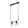 Lampadario a sospensione con catena MORGAN 2xE27/60W/230V nero/cromo