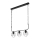 Lampadario a sospensione con catena MORGAN 3xE27/60W/230V nero/cromo