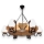 Lampadario a sospensione con catena QUEEN 6xE14/40W/230V faggio
