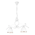 Lampadario a sospensione con catena RETRO 2xE27/60W/230V bianco opaco