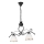 Lampadario a sospensione con catena RETRO 2xE27/60W/230V nero