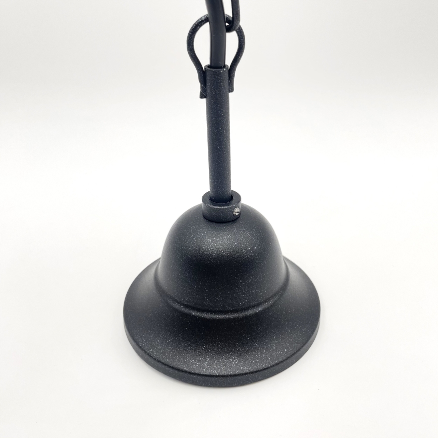 Lampadario a sospensione con catena RETRO 2xE27/60W/230V nero