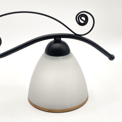 Lampadario a sospensione con catena RETRO 2xE27/60W/230V nero