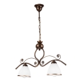Lampadario a sospensione con catena RETRO 2xE27/60W/230V rame/patina
