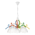 Lampadario a sospensione con catena RETRO 5xE27/60W/230V bianco/colorato