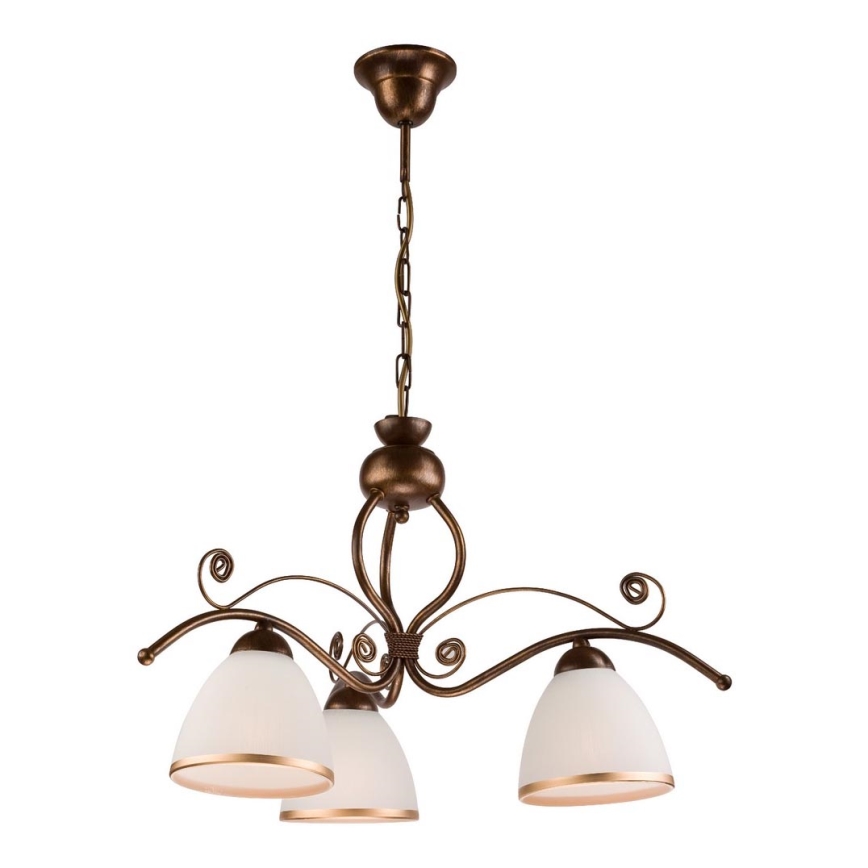 Lampadario a sospensione con catena RETRO II 3xE27/60W/230V