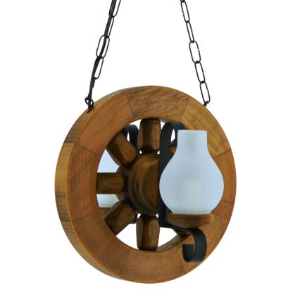 Lampadario a sospensione con catena ROATA 2xE14/40W/230V faggio