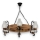 Lampadario a sospensione con catena ROATA 6xE14/40W/230V diametro 70 cm faggio