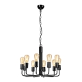 Lampadario a sospensione con catena TIFFANY 10xE27/60W/230V nero