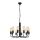 Lampadario a sospensione con catena TIFFANY 10xE27/60W/230V nero