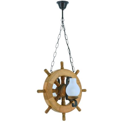Lampadario a sospensione con catena TIMONA 2xE14/40W/230V faggio