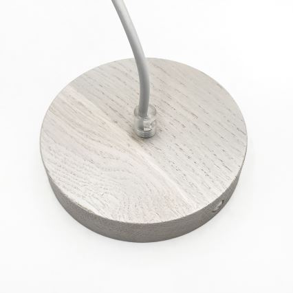 Lampadario a sospensione con cavo AIDA 1xE27/60W/230V Ø 25 cm rovere/bianco