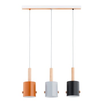 Lampadario a sospensione con cavo ASLI 3xE27/15W/230V multicolore