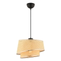 Lampadario a sospensione con cavo BARETTE 1xE27/60W/230V beige/cromo lucido
