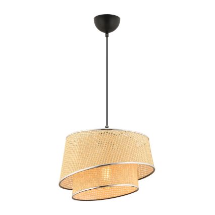 Lampadario a sospensione con cavo BARETTE 1xE27/60W/230V beige/cromo lucido