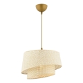 Lampadario a sospensione con cavo BARETTE 1xE27/60W/230V crema