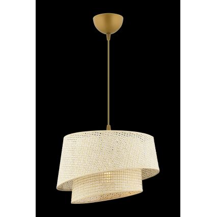 Lampadario a sospensione con cavo BARETTE 1xE27/60W/230V crema