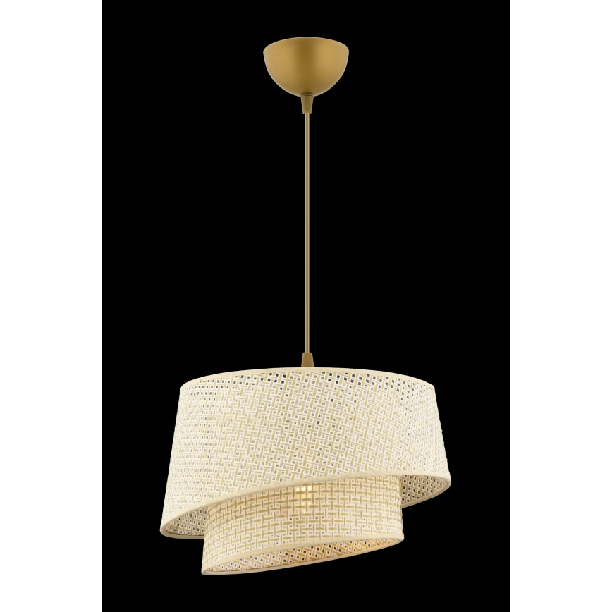 Lampadario a sospensione con cavo BARETTE 1xE27/60W/230V crema