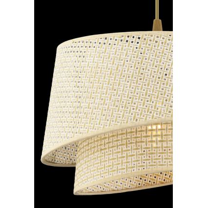 Lampadario a sospensione con cavo BARETTE 1xE27/60W/230V crema