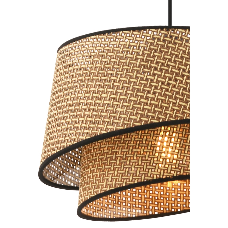 Lampadario a sospensione con cavo BARETTE 1xE27/60W/230V marrone/nero