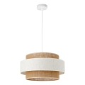 Lampadario a sospensione con cavo BOHO 1xE27/60W/230V diam. 40 cm crema/iuta