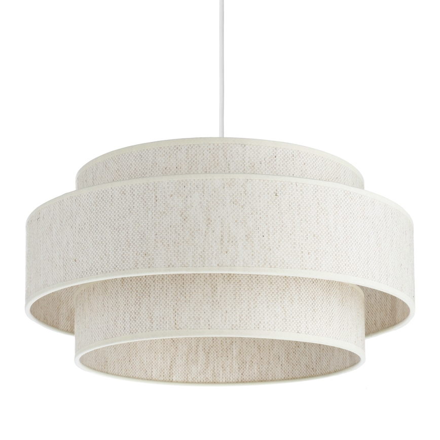 Lampadario a sospensione con cavo BOHO 1xE27/60W/230V Ø 40 cm bianco