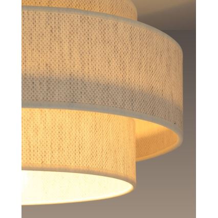 Lampadario a sospensione con cavo BOHO 1xE27/60W/230V Ø 40 cm bianco