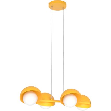 Lampadario a sospensione con cavo BOOM 4xG9/8W/230V arancione