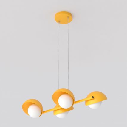 Lampadario a sospensione con cavo BOOM 4xG9/8W/230V arancione