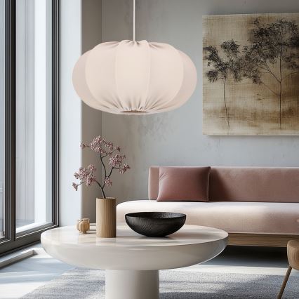 Lampadario a sospensione con cavo CAFEE 1xE27/40W/230V Ø 52 cm beige
