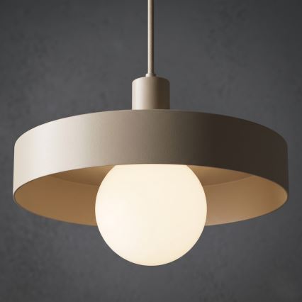 Lampadario a sospensione con cavo CANAN 1xE27/15W/230V Ø 40 cm beige