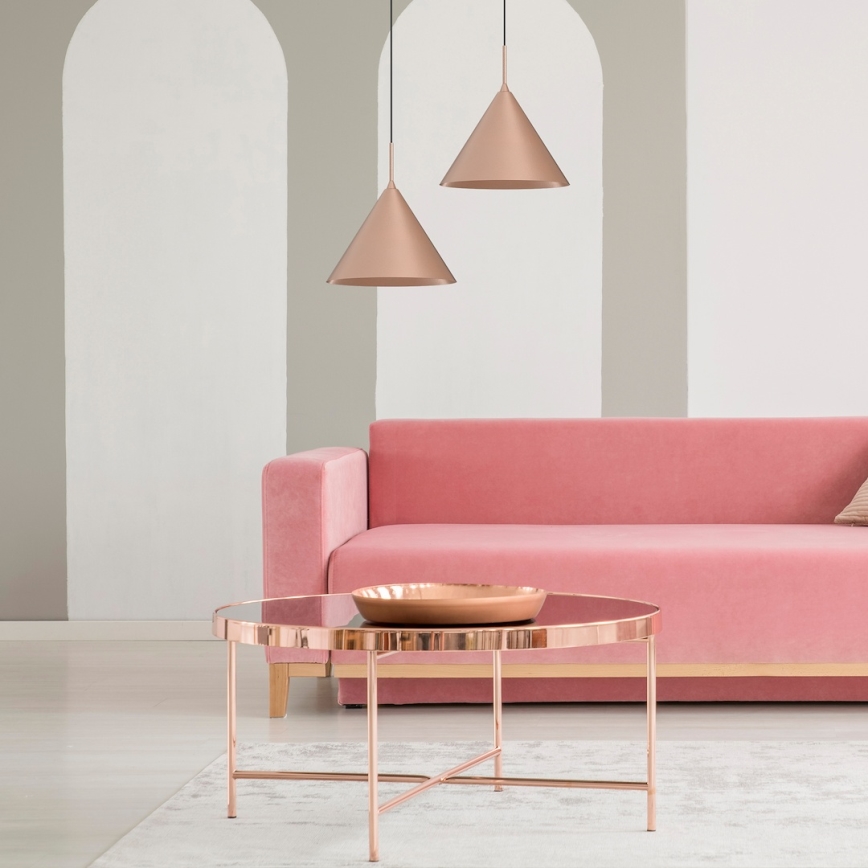 Lampadario a sospensione con cavo CAPITAL 1xGX53/15W/230V, Ø 32 cm, finitura oro rosa