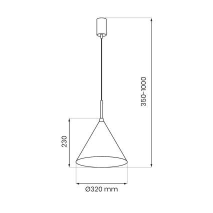 Lampadario a sospensione con cavo CAPITAL 1xGX53/15W/230V, Ø 32 cm, finitura oro rosa
