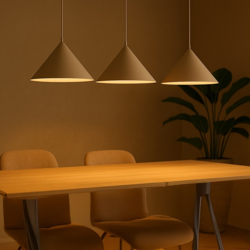 Lampadario a sospensione con cavo CAPITAL 3xGX53/15W/230V, beige