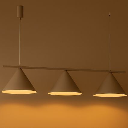 Lampadario a sospensione con cavo CAPITAL 3xGX53/15W/230V, beige