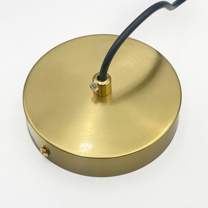 Lampadario a sospensione con cavo CRISTAL 1xE14/15W/230V ottone/beige fumé