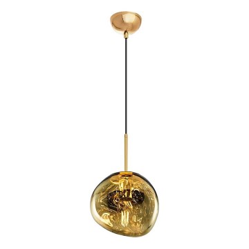 Lampadario a sospensione con cavo CRUMPLED 1xE27/24W/230V Ø 18 cm, oro