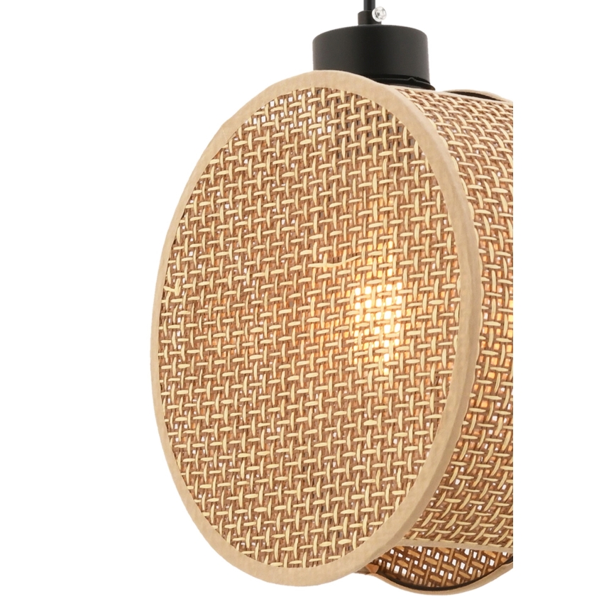 Lampadario a sospensione con cavo DRUM 1xE27/60W/230V marrone