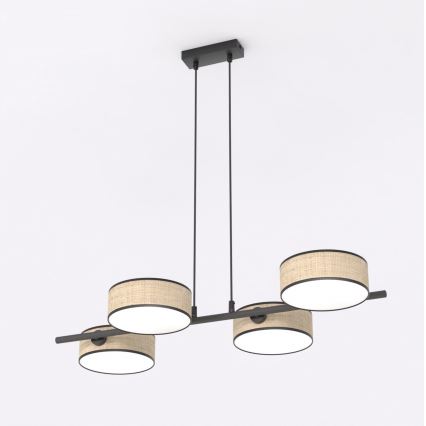 Lampadario a sospensione con cavo DRUMZ 4xE14/10W/230V beige
