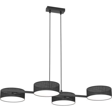 Lampadario a sospensione con cavo DRUMZ 4xE14/10W/230V nero