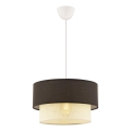 Lampadario a sospensione con cavo ECHO 1xE27/60W/230V marrone/crema