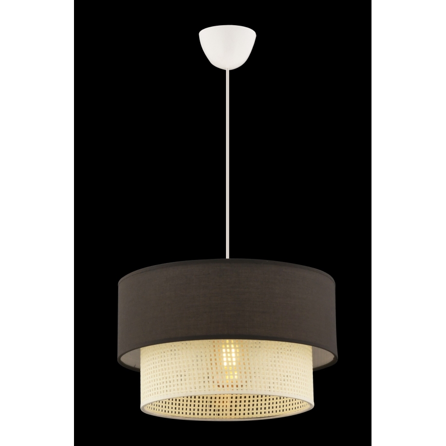 Lampadario a sospensione con cavo ECHO 1xE27/60W/230V marrone/crema